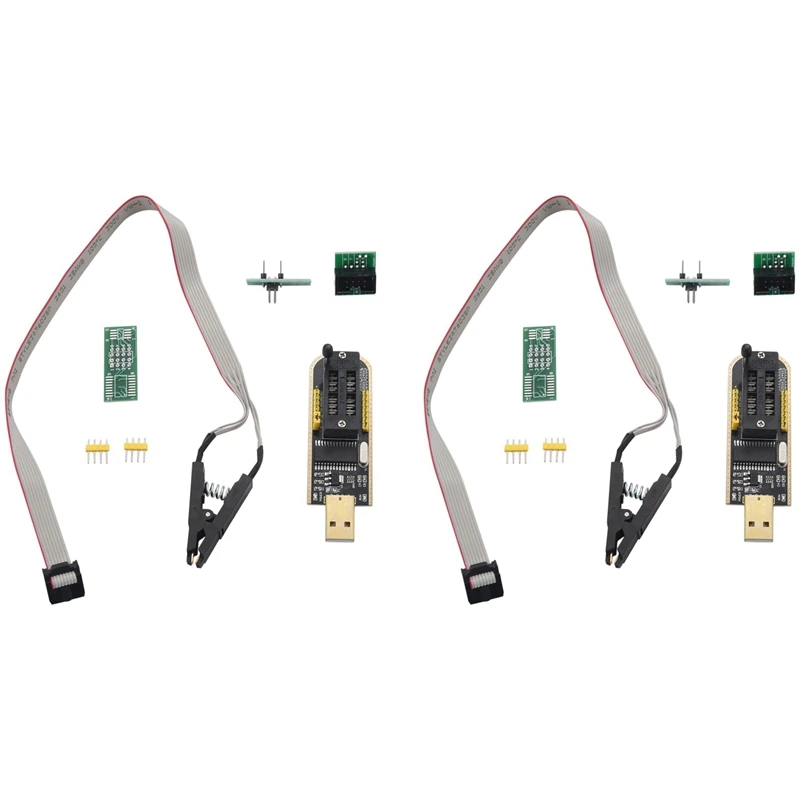 2X SOP8 SOIC8 Test Clip For EEPROM 25CXX / 24CXX With CH341A 24 25 Series EEPROM Flash Bios USB Programmer