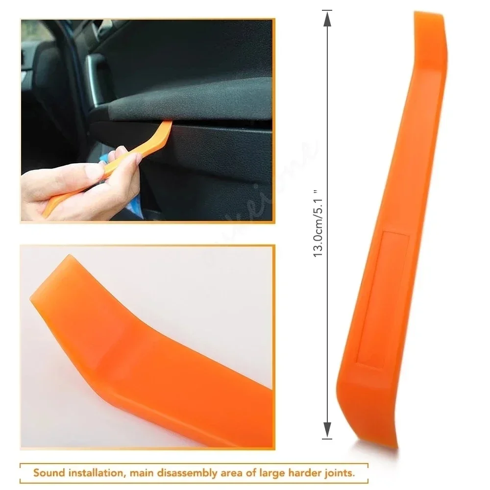 1PC Universal Portable Auto Car Radio Panel Removal Hand Tool Interior Dash Audio Install Accessories Repair Plastic Tool Yellow