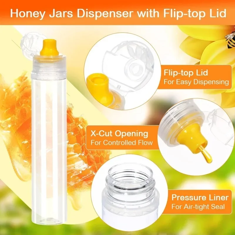 6/1PCS Condiment Squeeze Bottles Honey Salad Sauce Dispenser Portable Mini Spices Containers Multipurpose Spices Kitchen Gadget