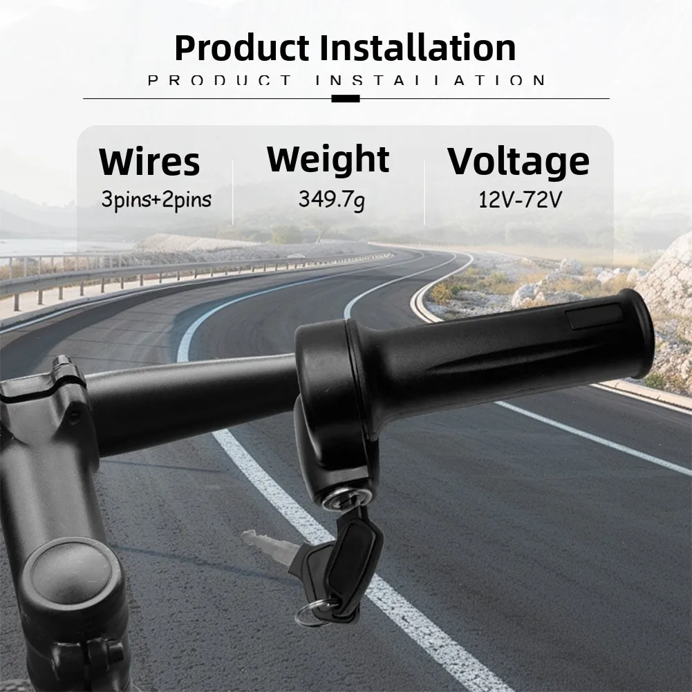 

For Urban Commuting 15*11*9cm E-bike Throttle Handlebar Control Internal Hexagonal Screw Lock Hex Screw Locking Design
