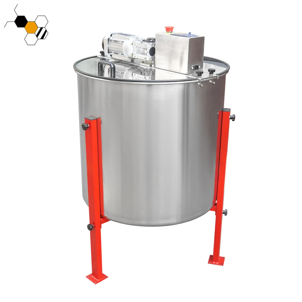 2023 Automatic honey centrifuge seamless electrical honey extractor 6 frame