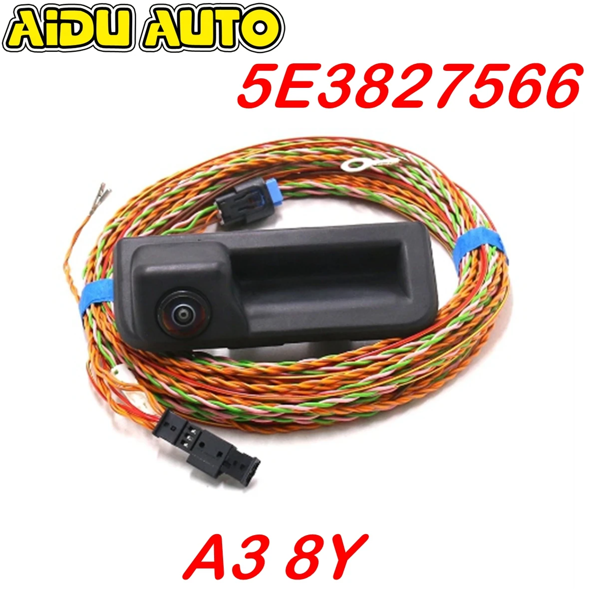 FOR NEW AUDI A3 8Y 2021 - High Line Rear View Camera with Guidance Line + wiring harness 5E3827566 5WA980556B/C