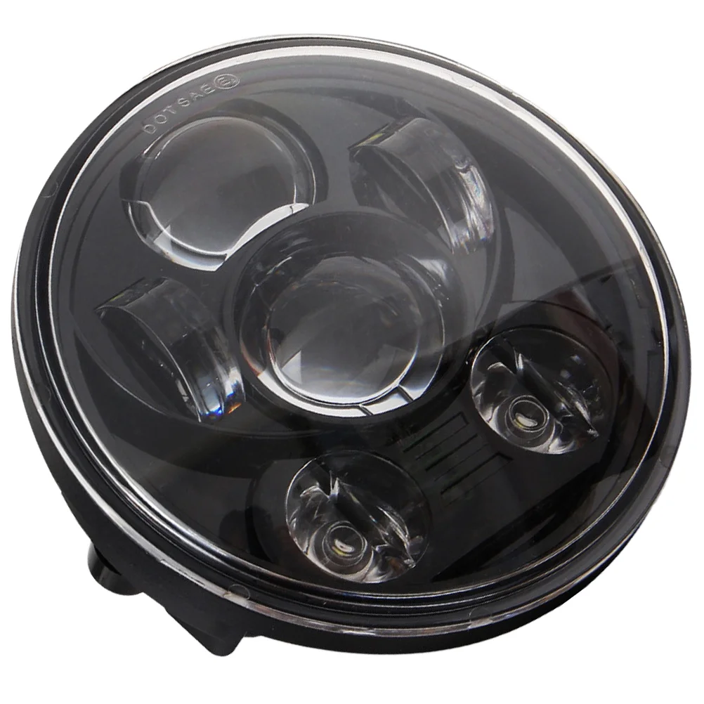 

1 шт. мотоциклетная фара 5,75 дюймов светодиодная лампа бусины ангельский глаз алюминиевая фара IP67 водонепроницаемая высокая яркость