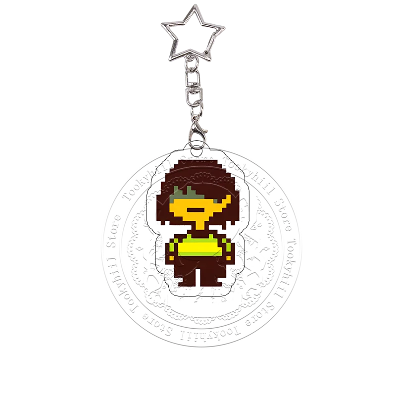 Pixel Deltarune Acryl-Schlüsselanhänger Taschen-Deko-Accessoires Sans Chara Schlüsselring Frisk Anhänger Berdly Charaktere Ralsei Geburtstagsgeschenk – Detail 11