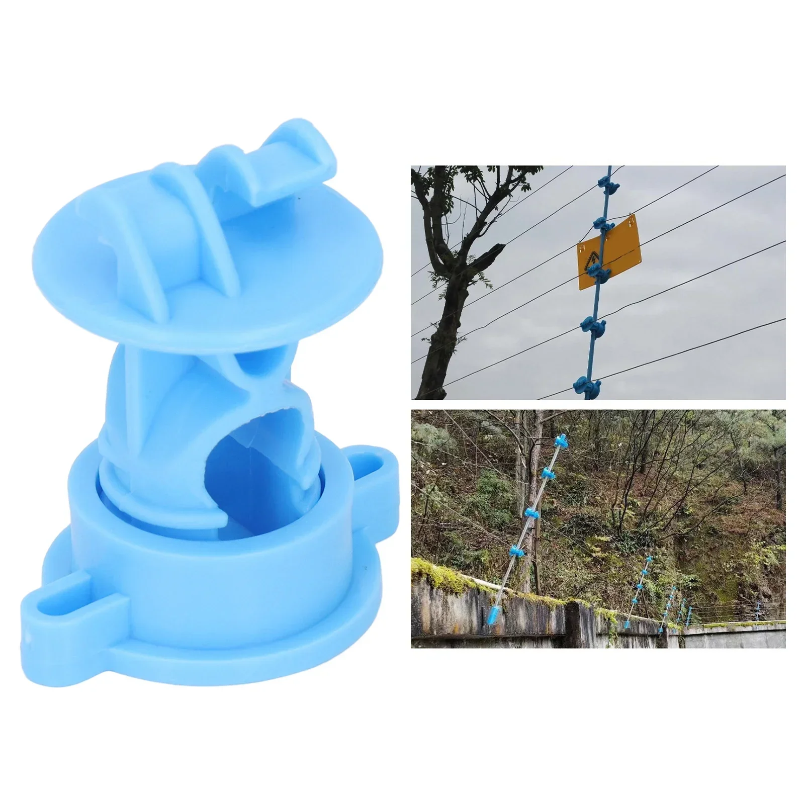 

100pcs Insulator ABS 55mm Length 48mm Width Bolt Type Insulators For Electric Fence Agricultural Garden