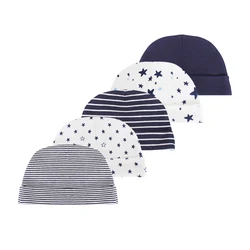 5Pieces Newborn Baby Boy Girl Hats Cotton Soft Unisex Infant Accessories