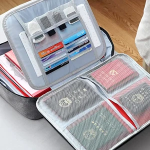 3 -layer document organizer, folder, holder, women's bag, cover, passport, house, safe, functional, file storage 12 Main Sales Caixa File - №1