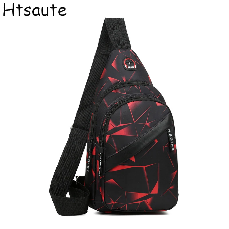 Sacs de poitrine en nylon pour hommes, sacs de taille, sac à bandoulière, sac de messager en toile, initié au sport de plein air, pique-nique, 1 PC