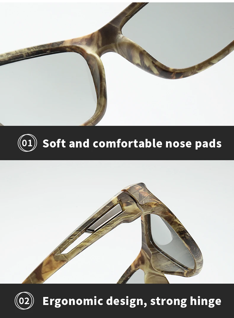 Photochrome Polarisierte Sport Vintage Sonnenbrille Männer Frauen Angeln Radfahren Fahren Bergsteigen Sport Retro Sonnenbrille UV400 – Detail 18