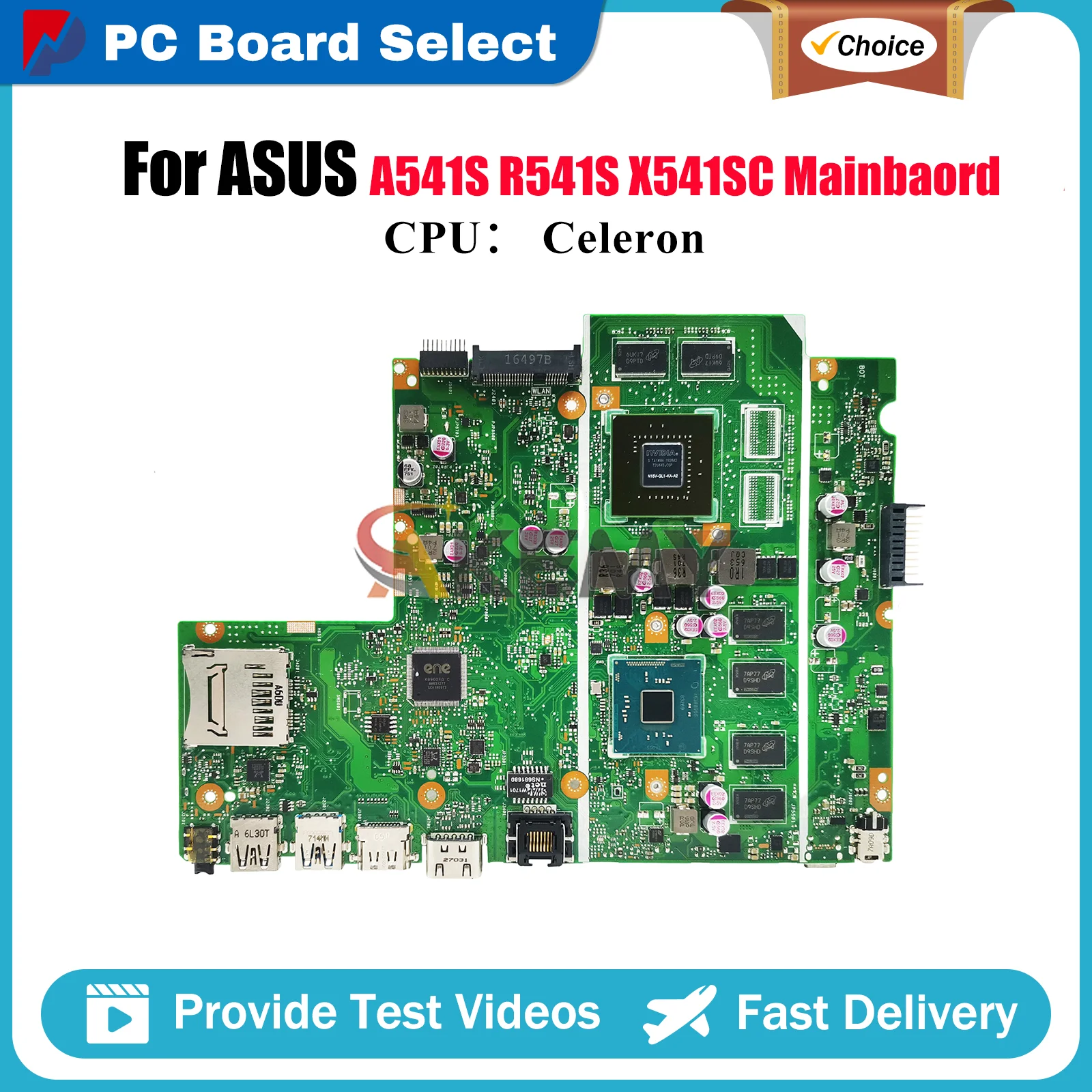 X541SC Laptop Motherboard For ASUS VivoBook D541S X541SC X541S F541S A541S R541S Mainboard With Celeron CPU 100% Tests OK Stk