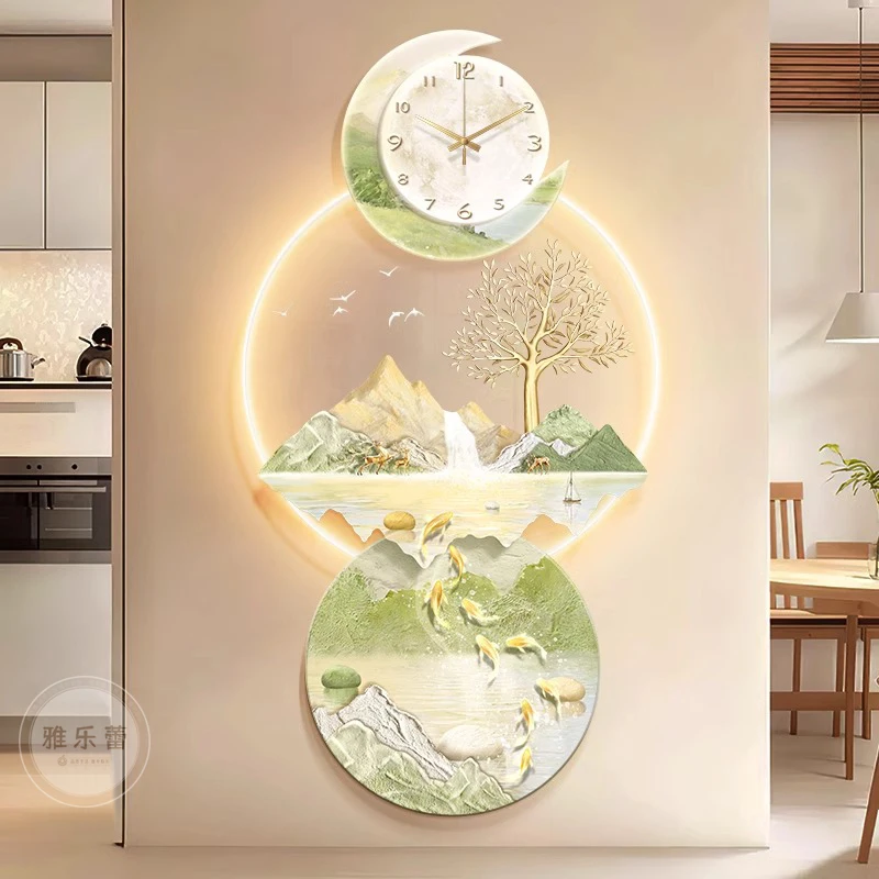 Fashion Interior Wall Clocks Living Room Universal Funky Safe Trendy Cream Clock Wall Simple Orologio Da Parete Unique Furniture