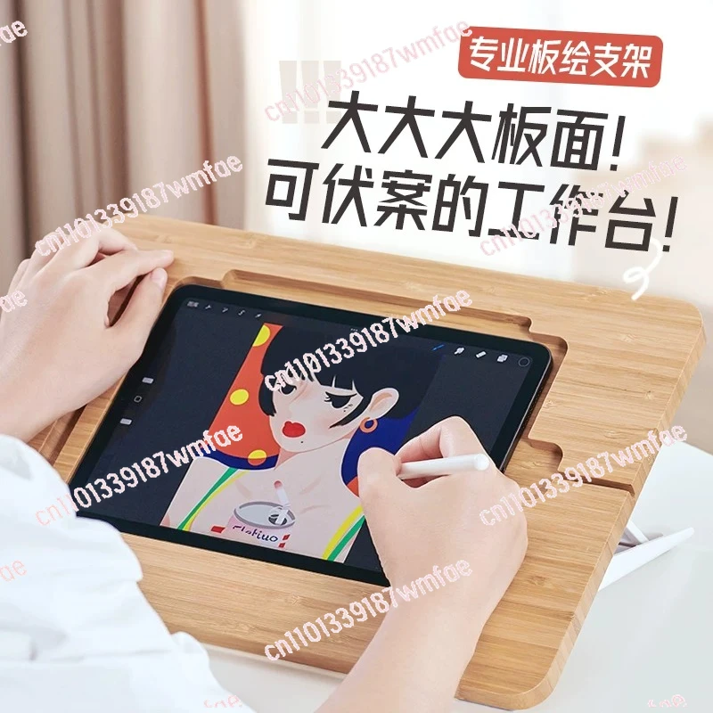 robusto-supporto-da-tavolo-in-legno-color-noce-per-tablet-pad-per-scrivere-e-disegnare-gadget-per-casa-e-ufficio