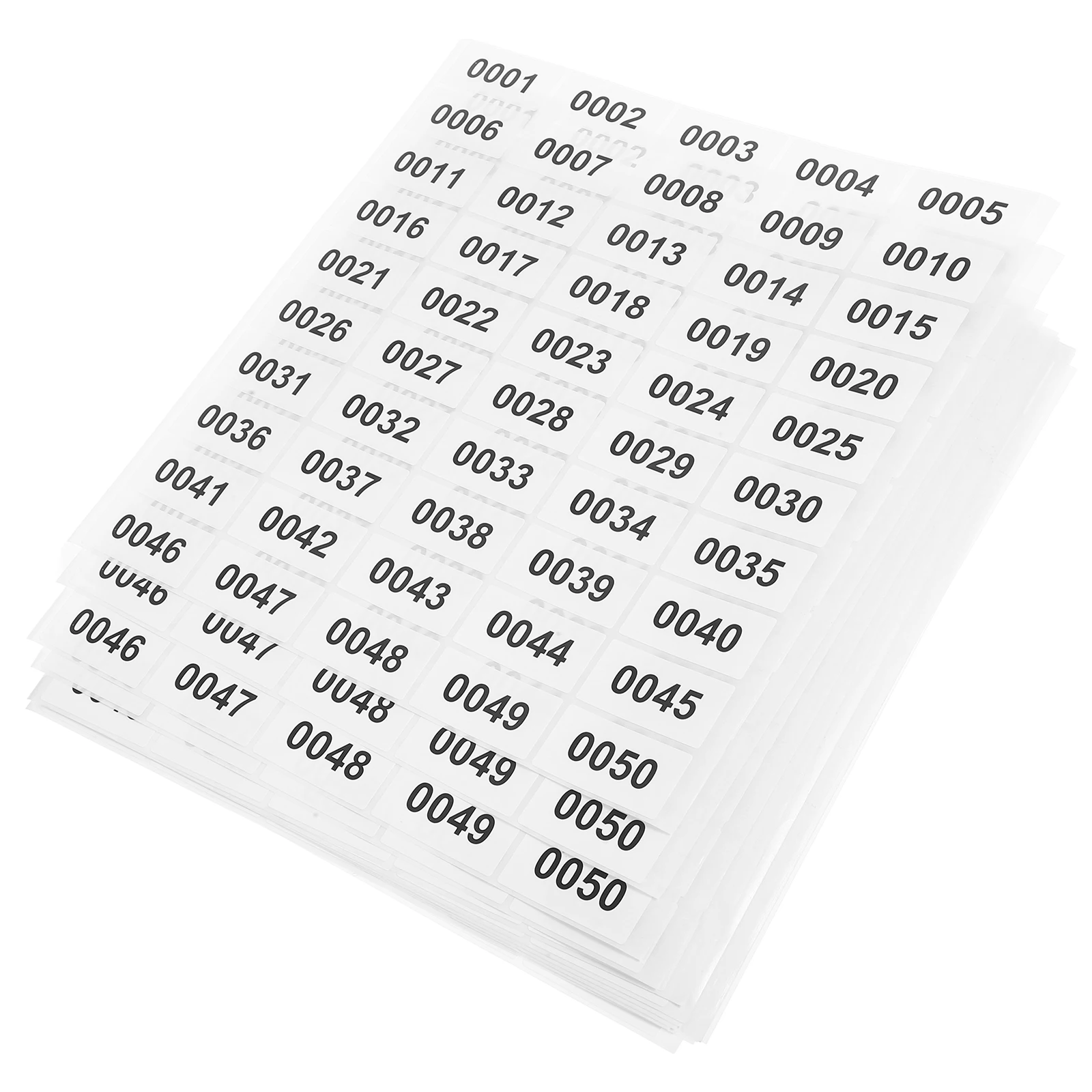 

20 Sheets Digital Label Adhesive Number Stickers Consecutively Numbered Labels Multi-use Paper