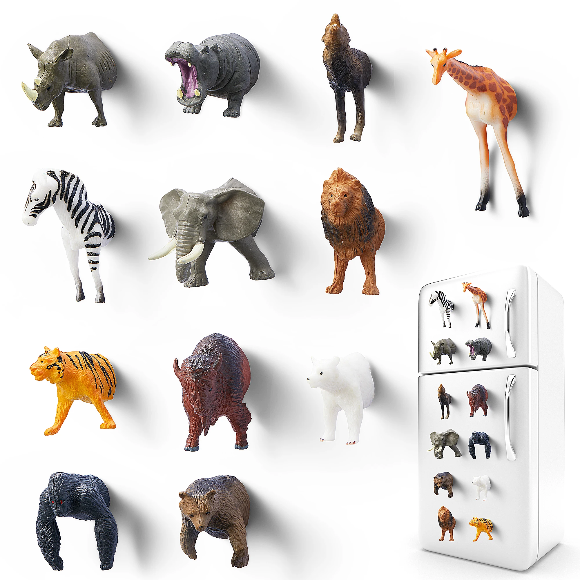 

12Pcs Half-Body Animal Magnets Playful Peek-a-Boo Fun with Adorable Creatures for Your Fridge Magnets for Kids and Aldult