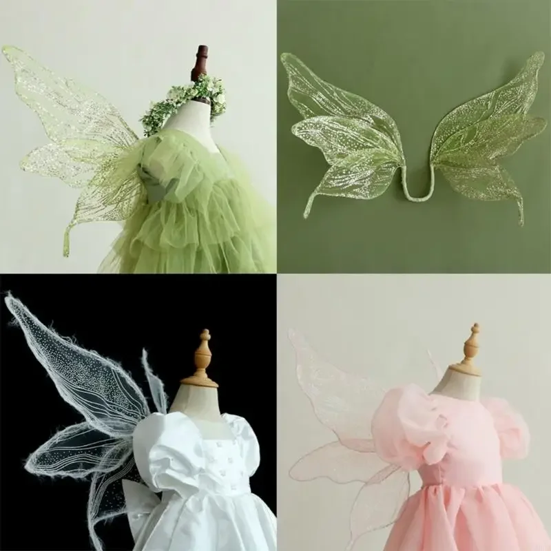 

Childrens Stage Photography Fairies Wing Costume Props With Delicate Mesh Fabric Creative Stage Play Costume Accessories 15UB