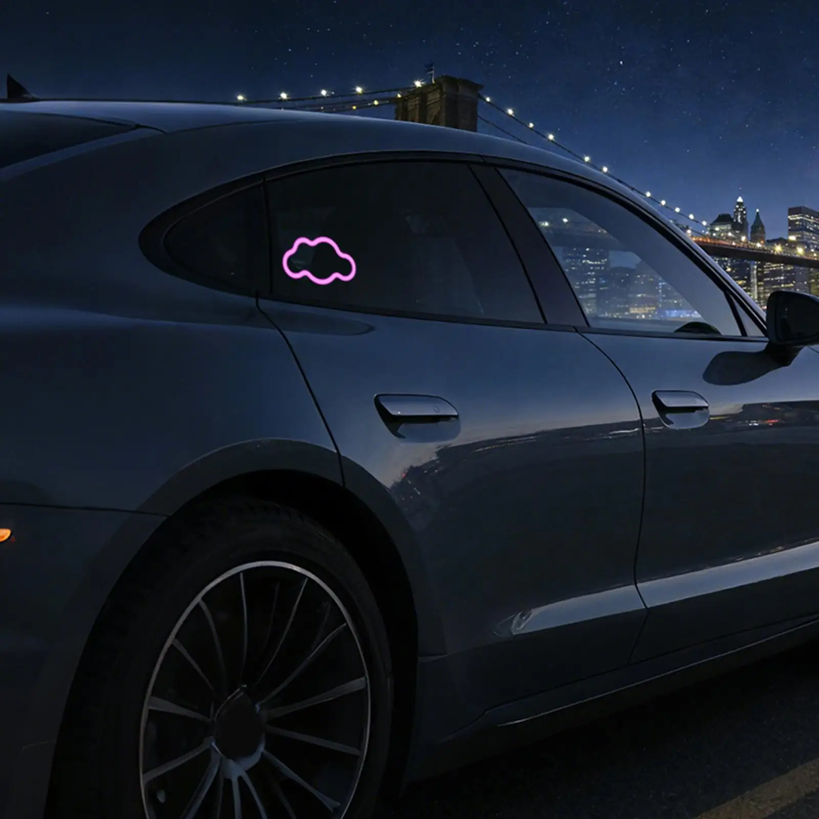 

LED Car Window Lights Cloud Shaped Suction Cup Lighting Decor With Multiple Modes Car Window LED Display For Truck Windshield