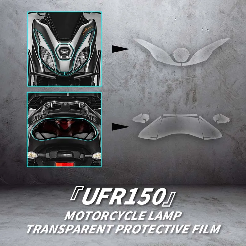 

For HAOJUE UFR150 2025 Motorcycle Lamp Accessories Transparent Protective Film Bike Headlight And Taillight Refit Stickers Decal