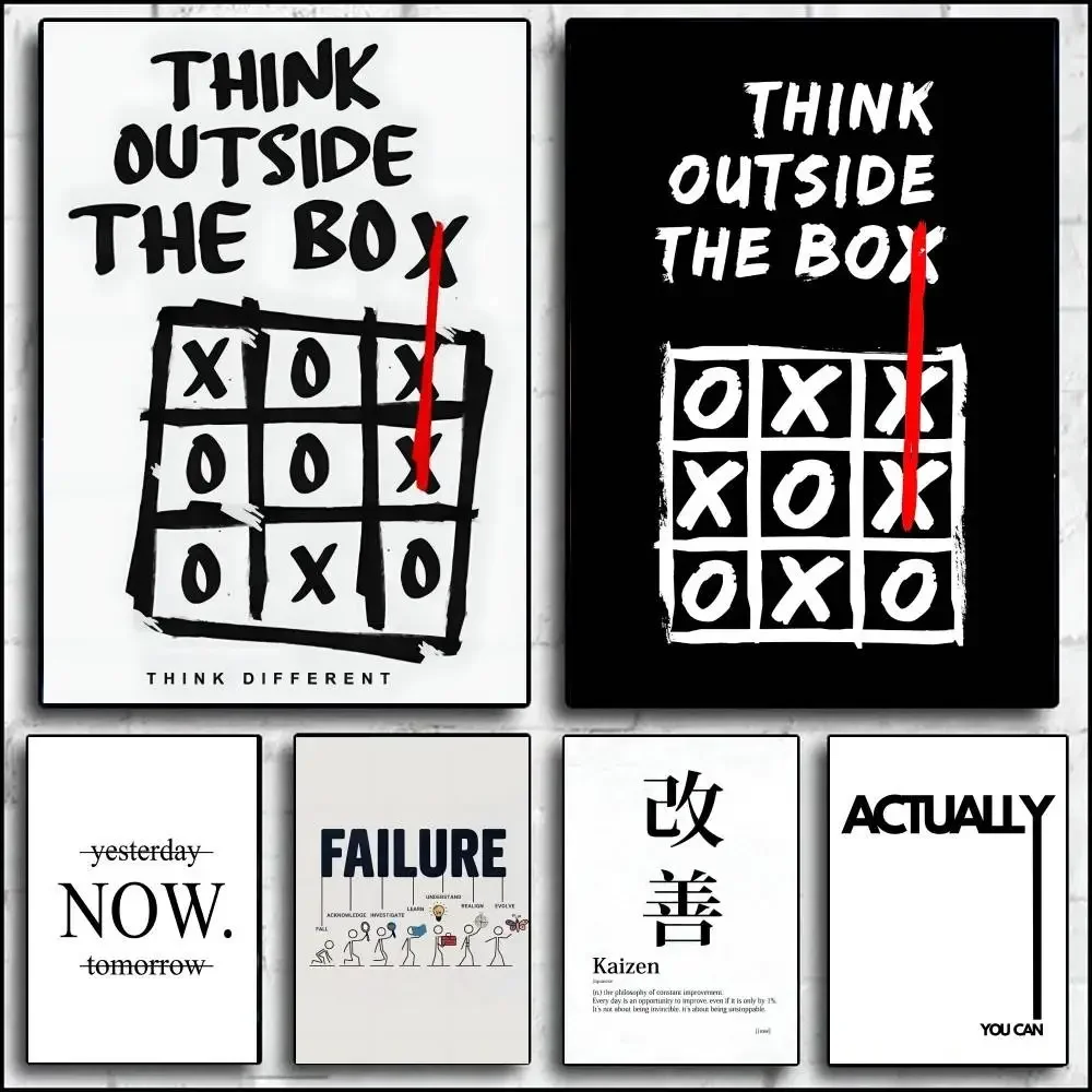 الحد الأدنى تحفيزية يقتبس ملهمة الانضباط ملصق فني ذاتية اللصق الفن ورق مقاوم للماء ملصق مقهى بار