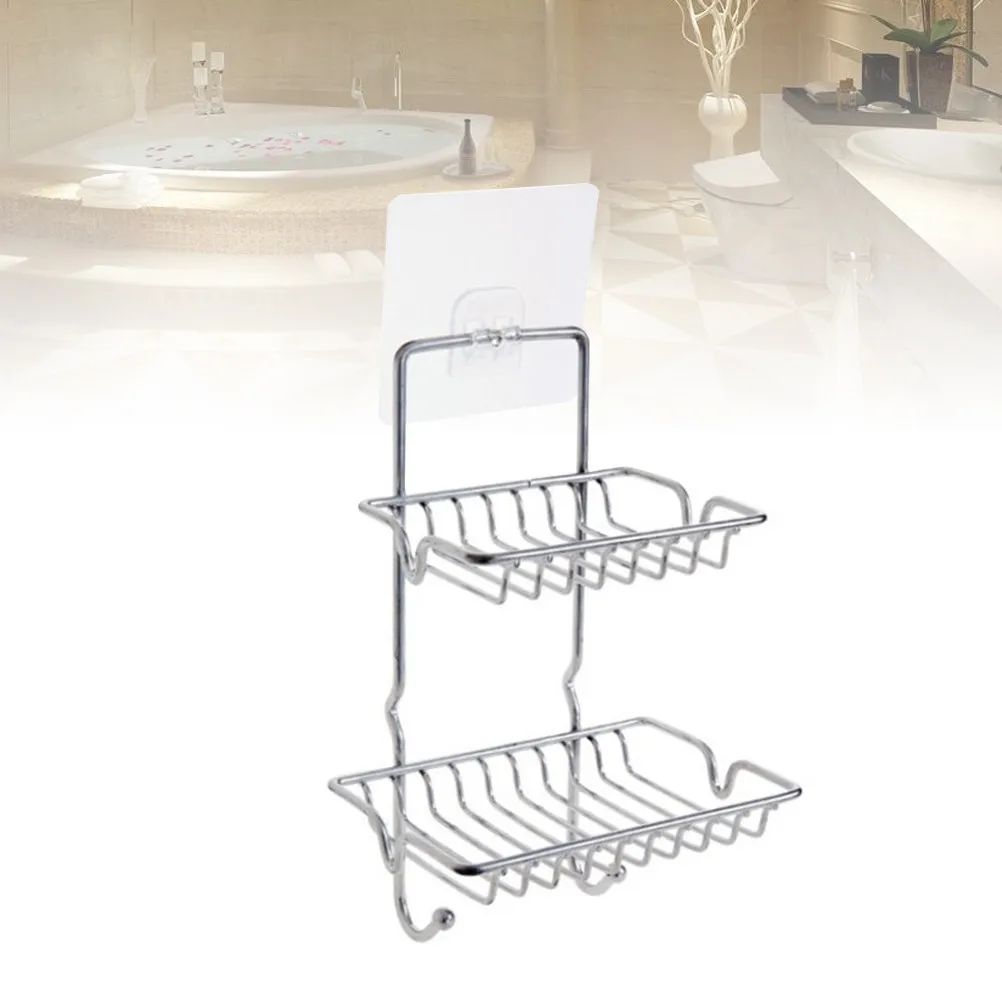 

Двухслойная мыльница-держатель на присосках, без сверления и клея, водонепроницаемая, маслостойкая, для ванной, кухни, душа