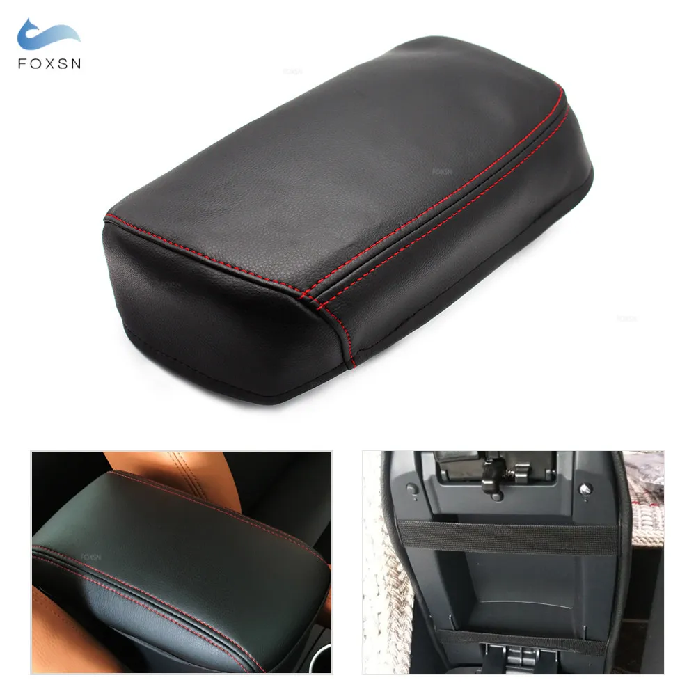 Couvercle de boîte d'accoudoir de Console centrale, garniture de Protection en cuir microfibre, pour Toyota RAV4 2006 2007 2008 2009 2010 2011 2012