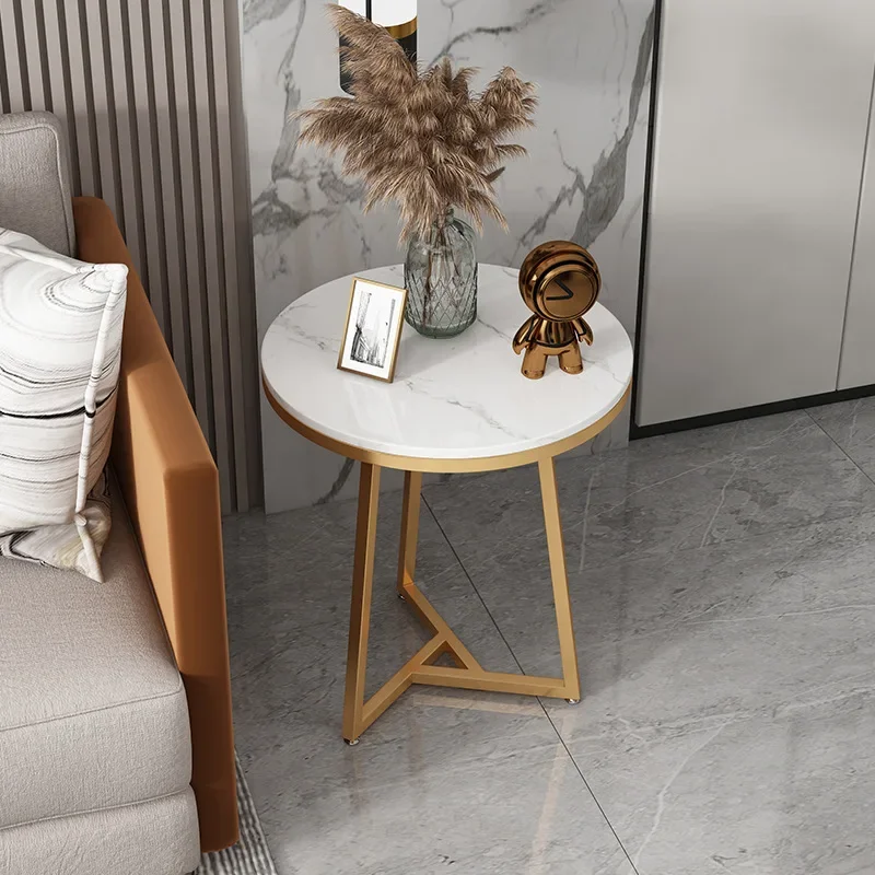

Small Coffee Table Stone Plate Small Apartment Simple round Small Table Tea Table Living Room Home