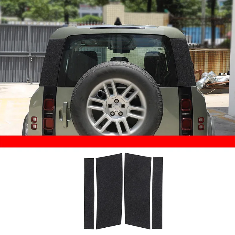 

For Land Rover Defender 90 110 130 2020-2023 PVC Black Car Tailgate Center column Trim sticker Car Accessories