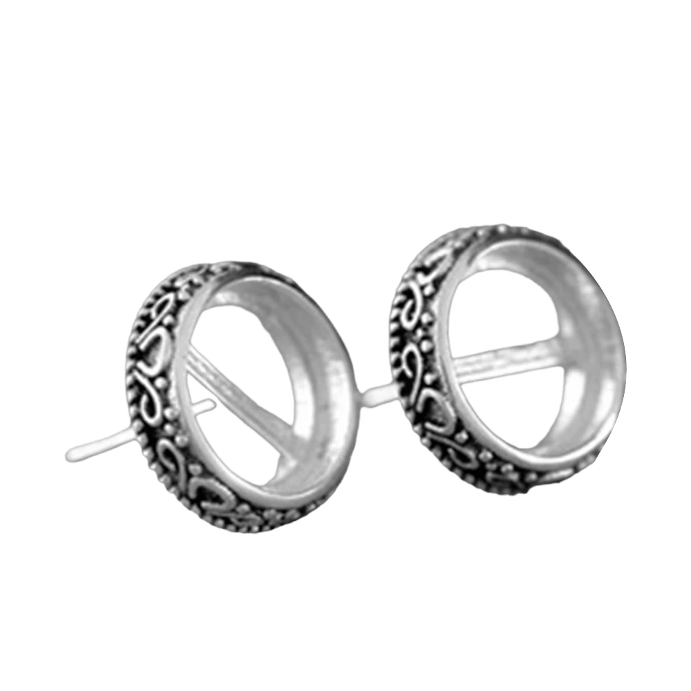 

Earring Base (10x10mm Round Blank) Thai Sterling Silver Earring Studs for Round Cabochons