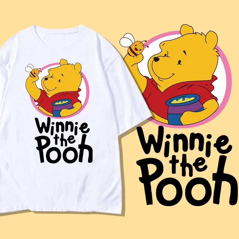 

Winnie Bear T-shirt Women's Short Sleeved Top Jumping Tiger Anime Co Branded Children's Fashionable Versatile Cotton Clothes