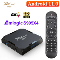 X96Max Plus Ultra TV Box Android 11 Amlogic S905X4 4GB 32GB TVBOX AV1 8K Wifi BT X96 Max Media Player TV Set Top Box