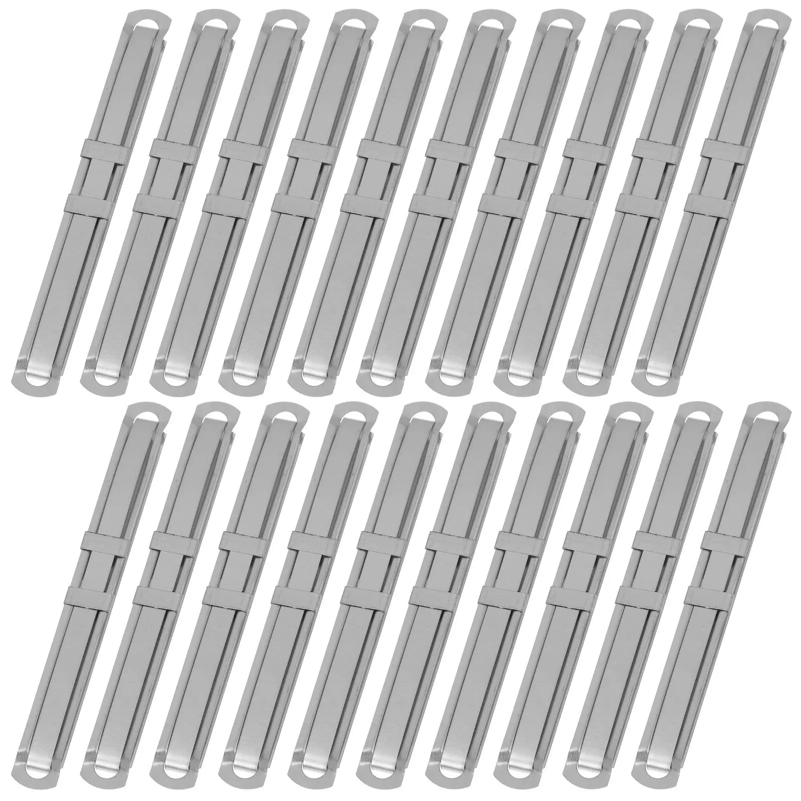 50pcs Binding Spines Sturdy Metal Smooth Surface Office School File Clips Folder Accessories Document Organization