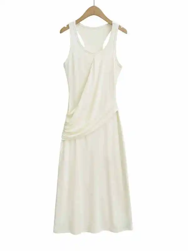 Slimming U-Ne Svel Vest Dr Waist-Cinching Bodycon Long Skirt Sle European Faion Spring Summer Autumn Wear