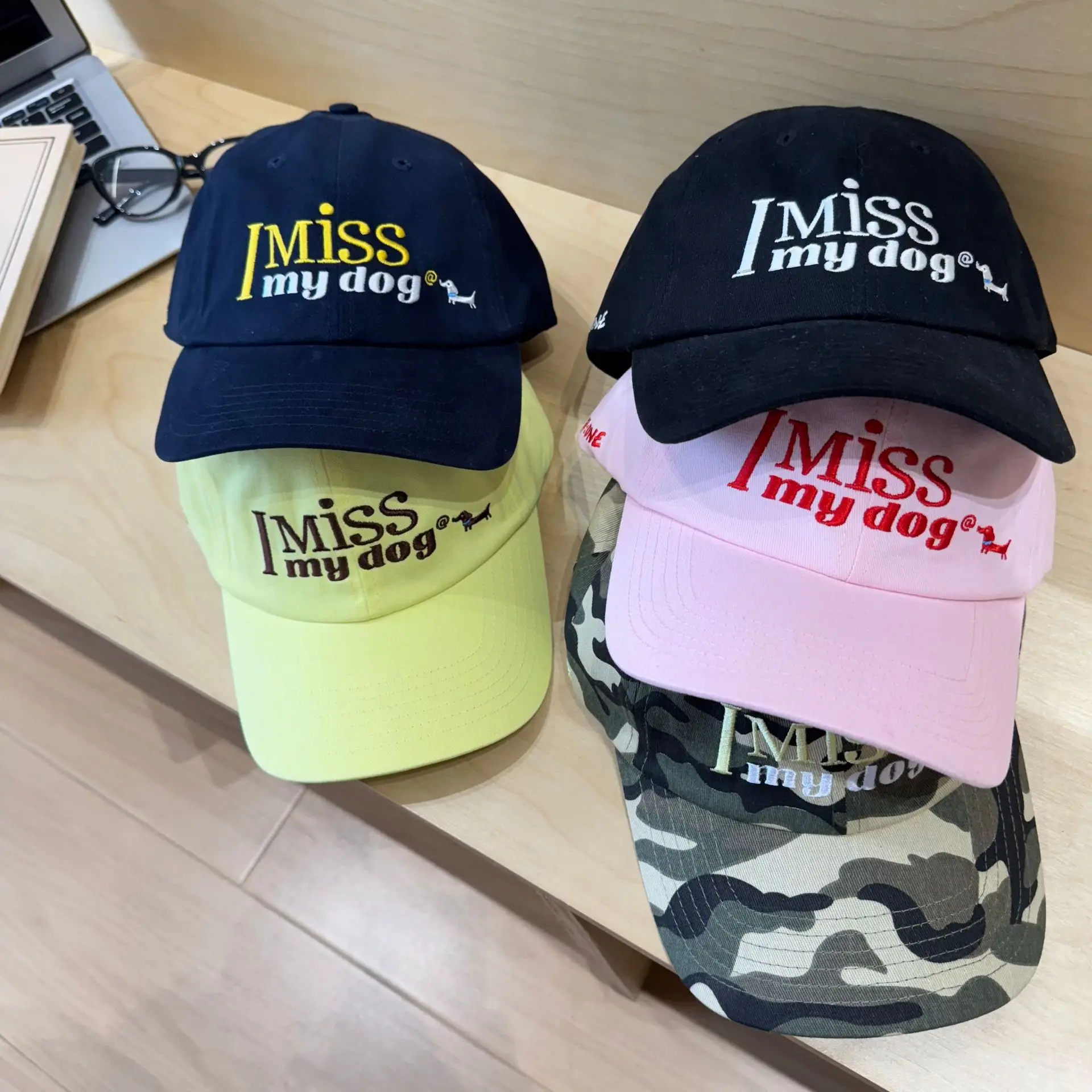 

baseball cap for women men cute dog letters embroidery spring summer cap
