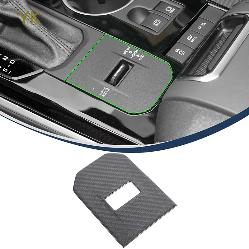 

Real Carbon Fiber Car Sports Mode Button Panel Decoration Cover Interior Car Accessories For Toyota Highlander 2024