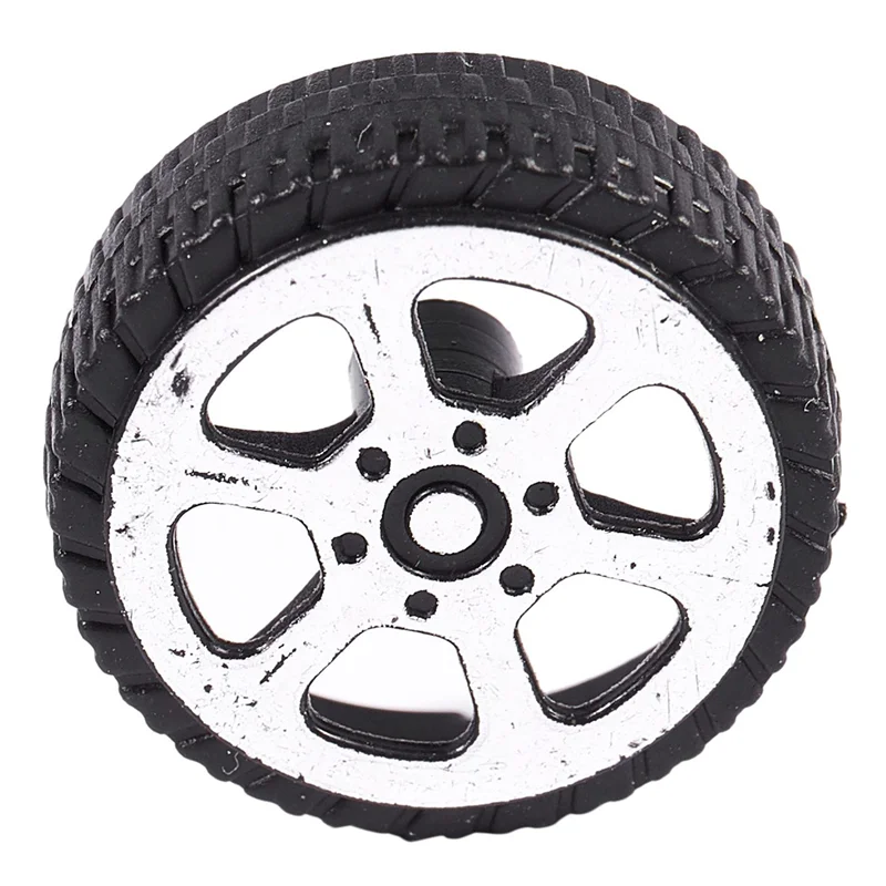 ODIES-Plastic Roll 2Mm Dia Shaft Car Truck Model Wheel 20Mmx6mm 80Pcs