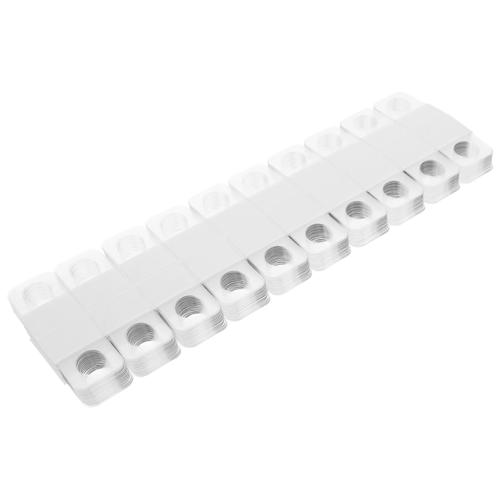 

500pcs Round Hole Clear Adhesive Display Tabs Pvc Pet Material Strong Sticky Clothing Labeling Merchandise