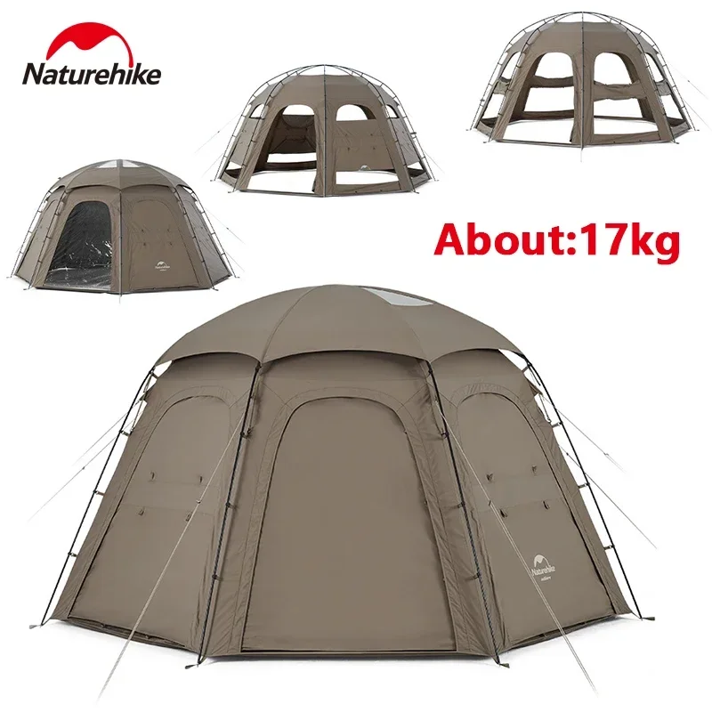 

Naturehike Dome Tent Outdoor Camping Portable Tourist Beach Travel Breathable Large Space Quick Open Cabin House Octagonal Tent