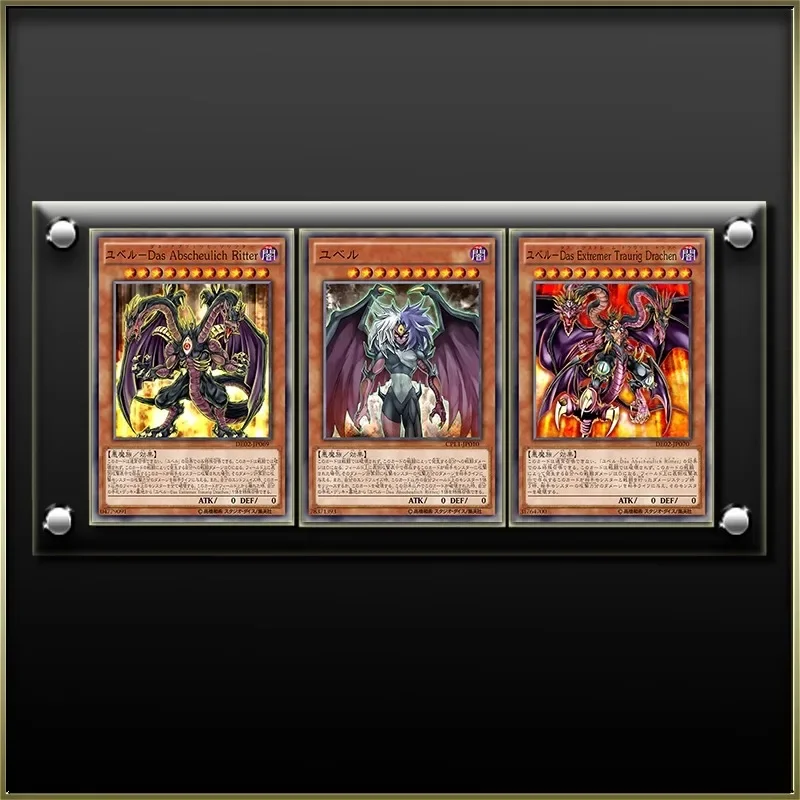 3pcs/set YuGiOh Yubel Terror Incarnate The Ultimate Nightmare DIY Refraction Flash Card Anime Classics Game Collection Cards Toy