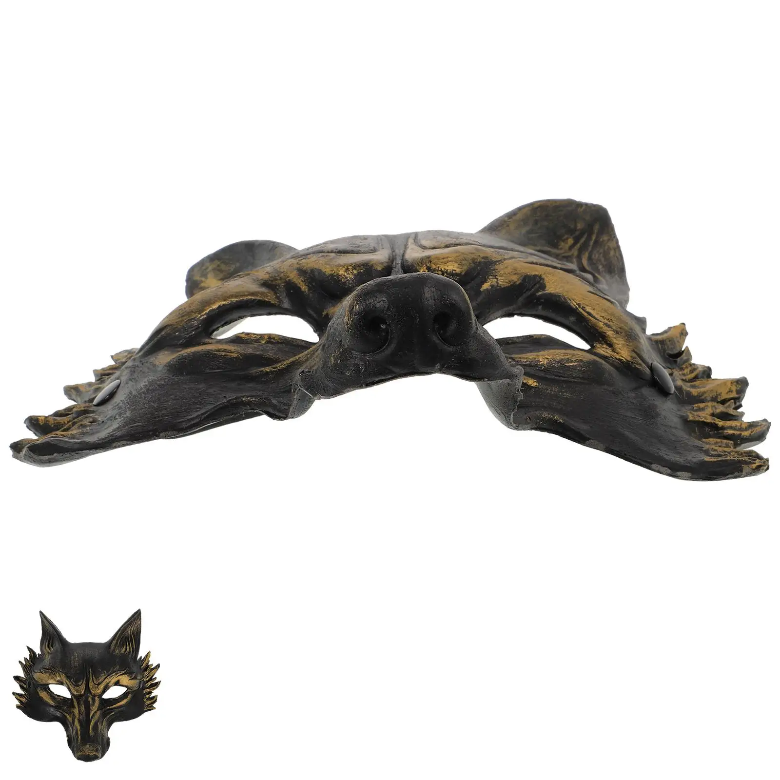 

Makeup Costume Props Fox Mask Halloween Masquerade for Women Pu Foam Wolf Party Decorations