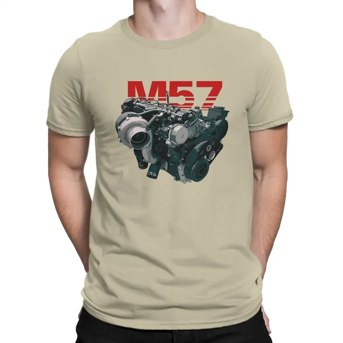 Men's M57 Engine T Shirt Bavarian Power 100% Cotton Clothes Novelty Short Sleeve Round Neck Tee Shirt 4XL 5XL T-Shirts