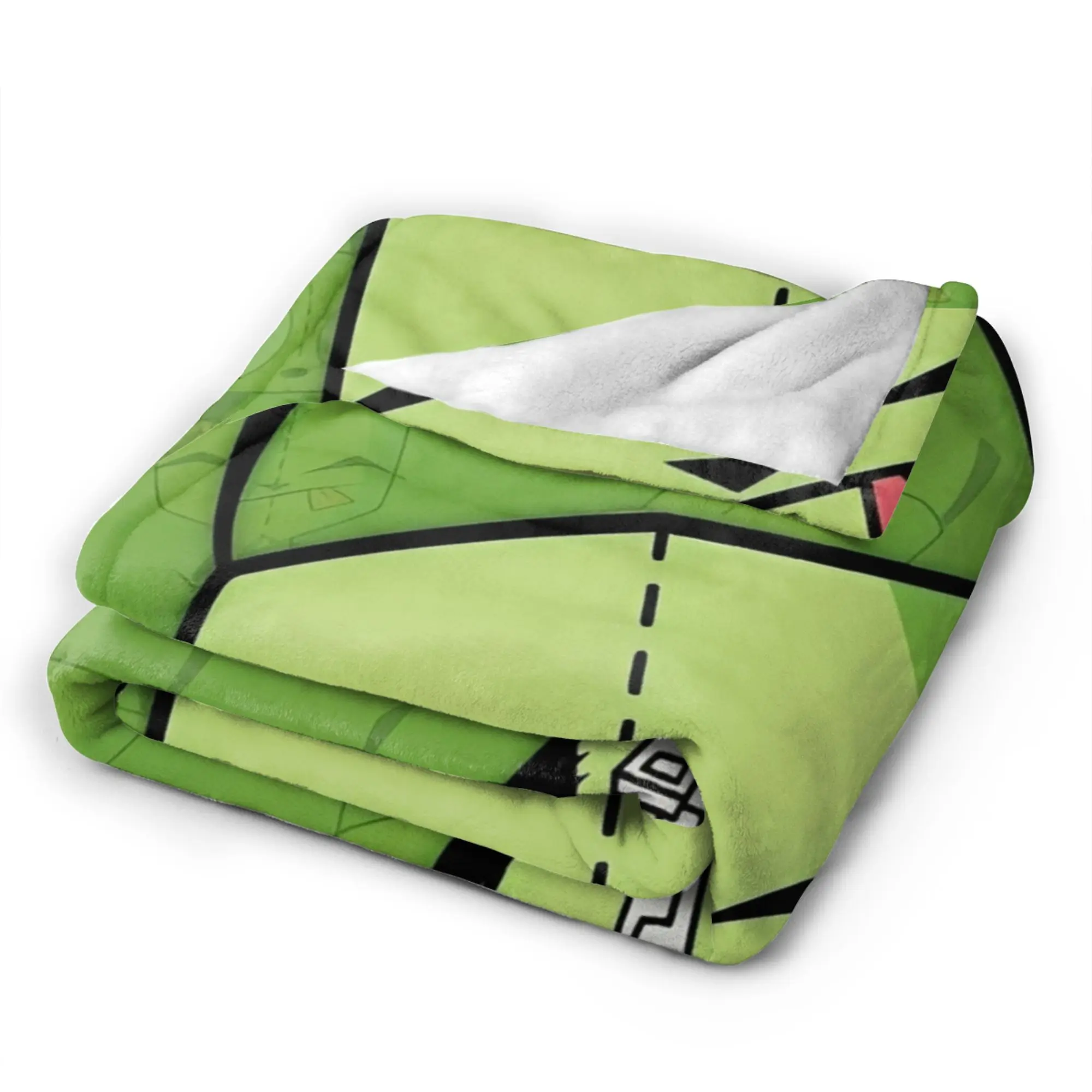 Invaders Zims Knitted Blanket Cartoon Plush Throw Blanket Summer Air Conditioning Personalised Soft Warm Bedsprea,