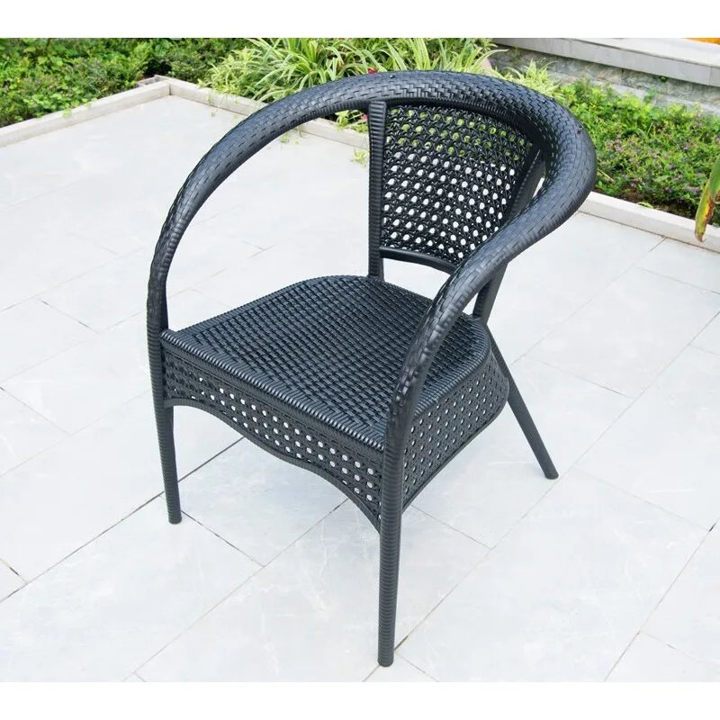 

Plastic chair milk tea shop cafe rattan chair garden open-air terrace balcony food stall