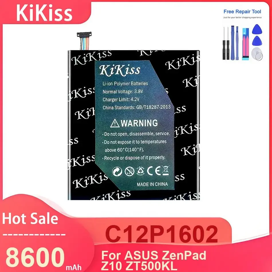 

KiKiss Laptop Battery For ASUS ZenPad Z10 ZT500KL ,C12P1602 8600mAh Batteries