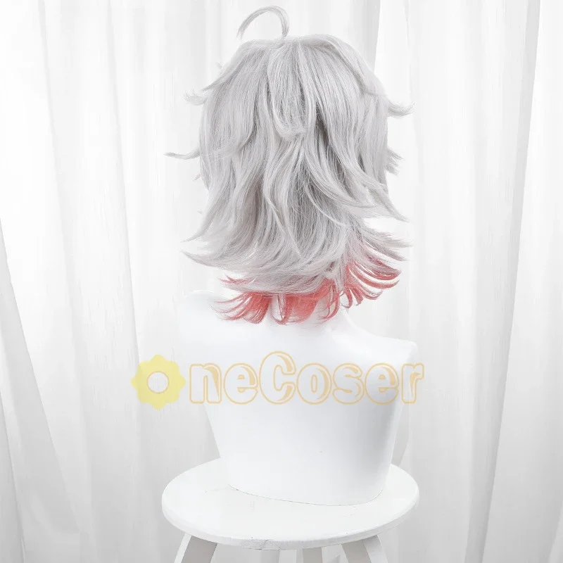 Редкий женский парик для косплея, серый градиент, красные волосы, игра, ID V, пациент, Эмил, Термостойкое волокно, чехол, Хэллоуин