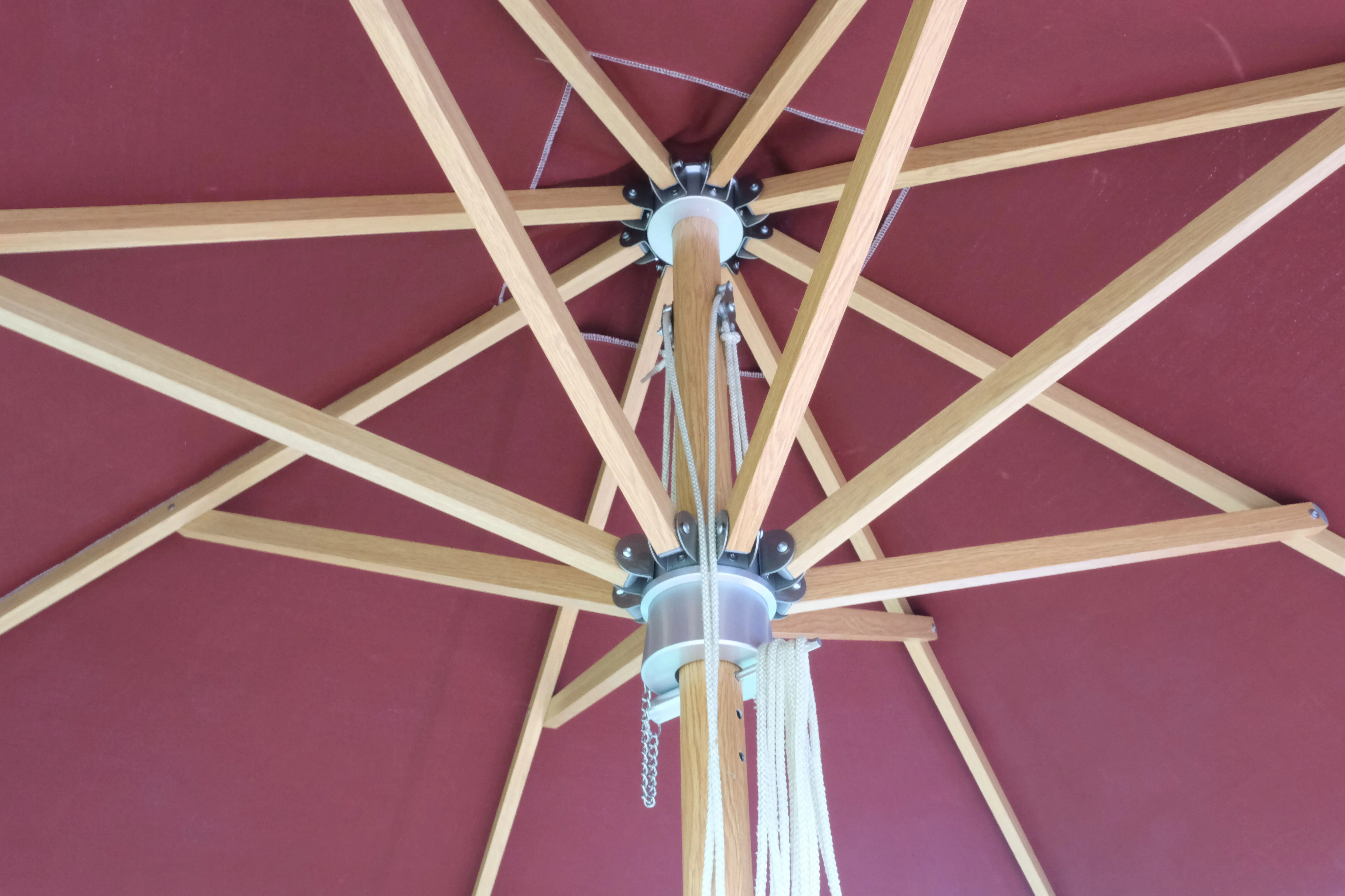 Garden2-4m Round Square White Big Size Patio Umbrella Center Pole Sun Parasol Outdoor Patio Umbrella
