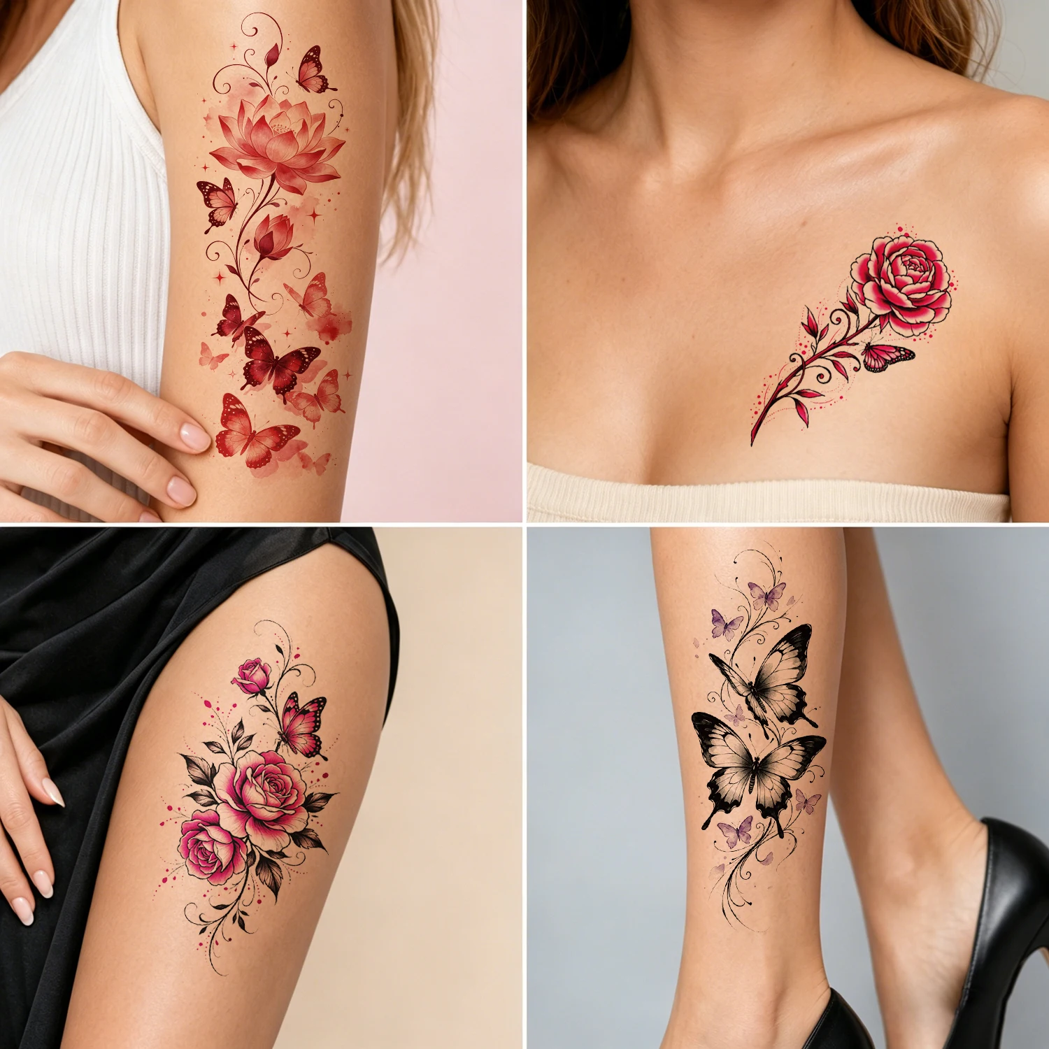 8 Sheets Beautiful Butterfly F - đánh giá và giá Body Jewelry Tattoo