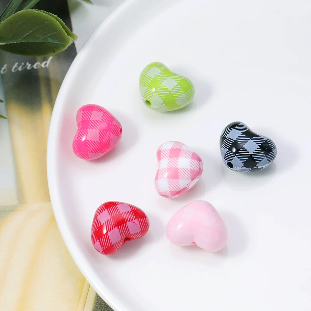 

Cordial Design 100Pcs 14*18MM Jewelry Findings & Components/Paint Effect/DIY Beads/Hand Made/Heart Shape/Acrylic Bead #18715