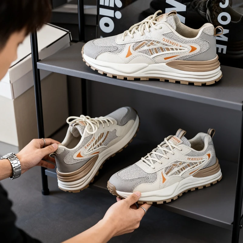 

Men's Casual Sneakers - Multi-Functional Leisure Shoes Outdoor Anti-Slip Durable Breathable Mesh Running Shoes with Soft Soles