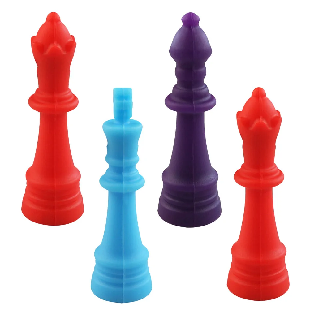 

4pcs Silicone Chess Teething Necklace Baby Molar Chew Sensory Teether Nursing Soothing Gift Infant Teething Chain