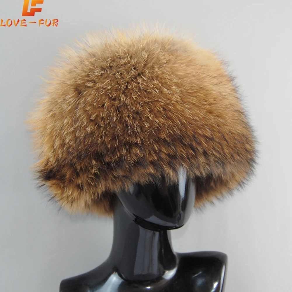 Fashion Fluffy Popular Russian Female Round Cap Real Fur Hats Winter Hats For Women Natural Fox Fur Beanies Real Fox Bomber Hat