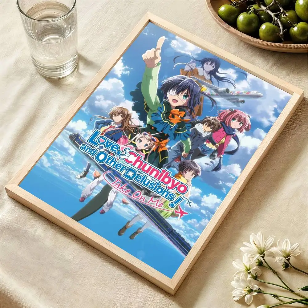 الحب و Chunibyo والأوهام الأخرى ذاتية اللصق ملصق فني ريترو كرافت ورقة ملصق DIY بها بنفسك غرفة بار مقهى ملصقات طلاء جدران